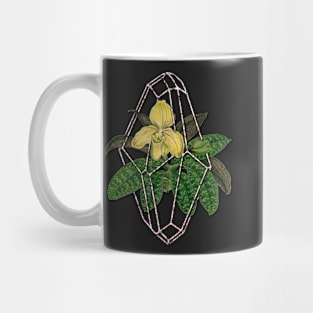 Slipper orchid in Geometric terrarium Mug